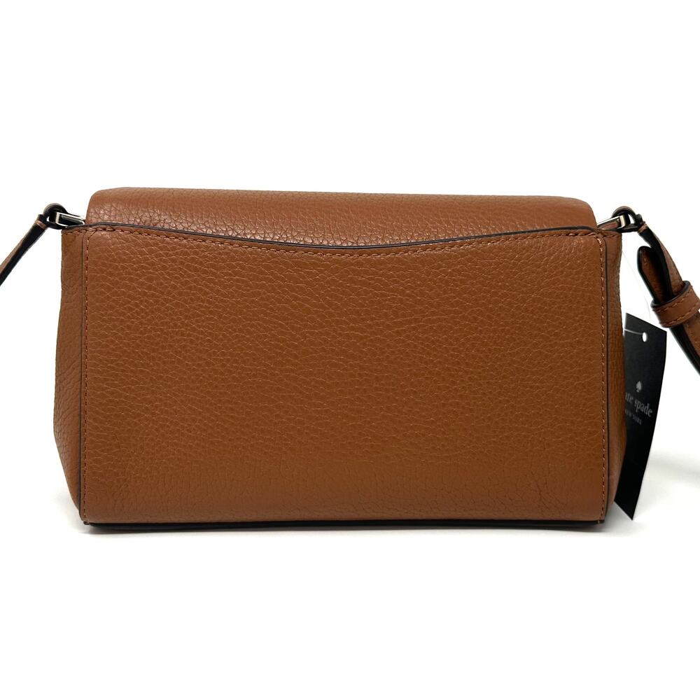 Kate Spade Leila Mini Zip Crossbody Purse in Warm Gingerbread Leather KE487 - Picture 2 of 6